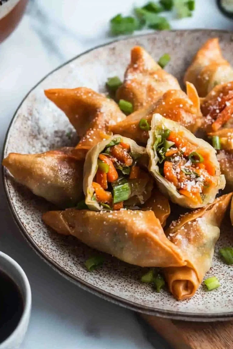 Easy vegan wontons stuffed with fresh vegetables and herbs