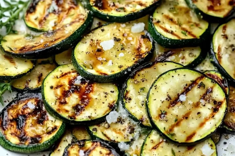 Delicious grilled zucchini served as a healthy side dish