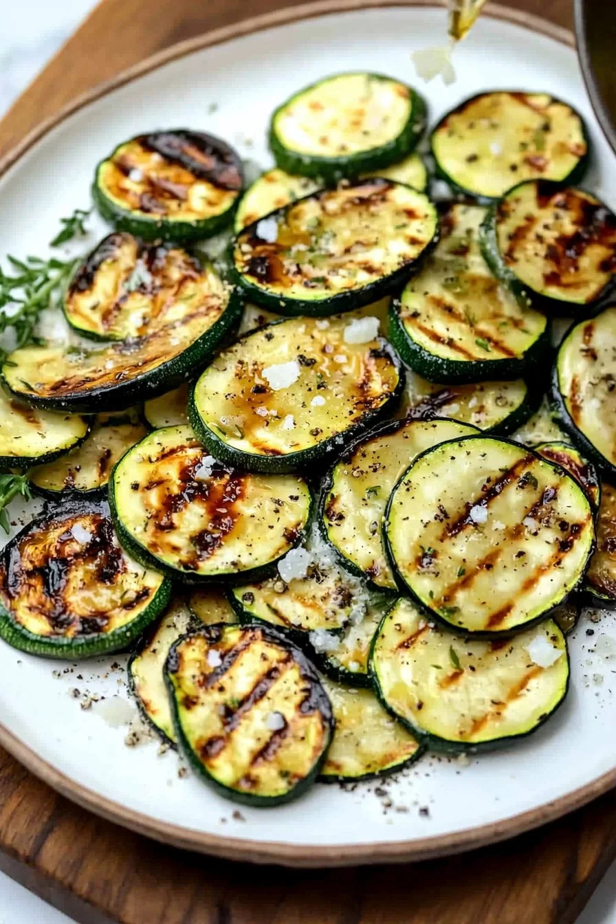Delicious grilled zucchini served as a healthy side dish