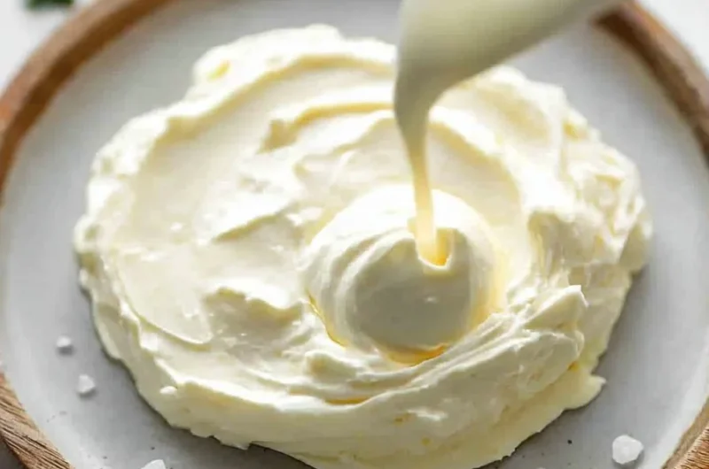 Healthy cream cheese frosting made with Greek yogurt for dessert