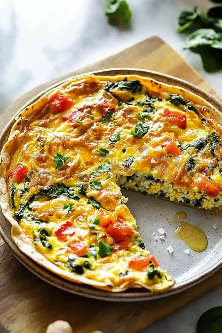 Delicious high-protein tortilla quiche for meal prep