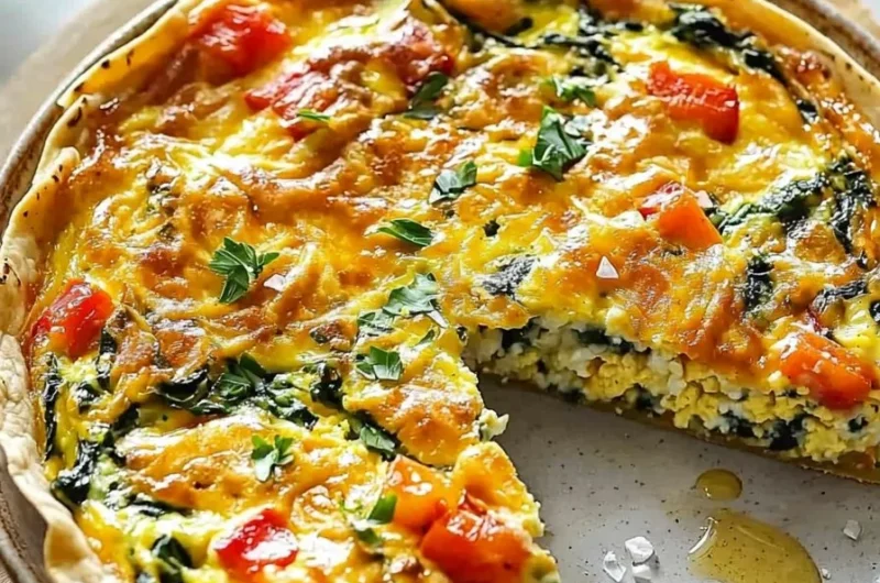 Delicious high-protein tortilla quiche for meal prep