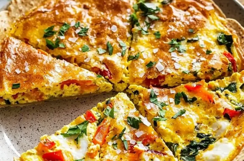 High protein tortilla quiche for healthy meal prep
