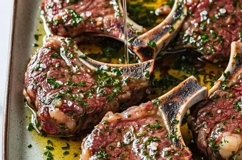 Delicious marinated lamb loin chops ready to cook or serve
