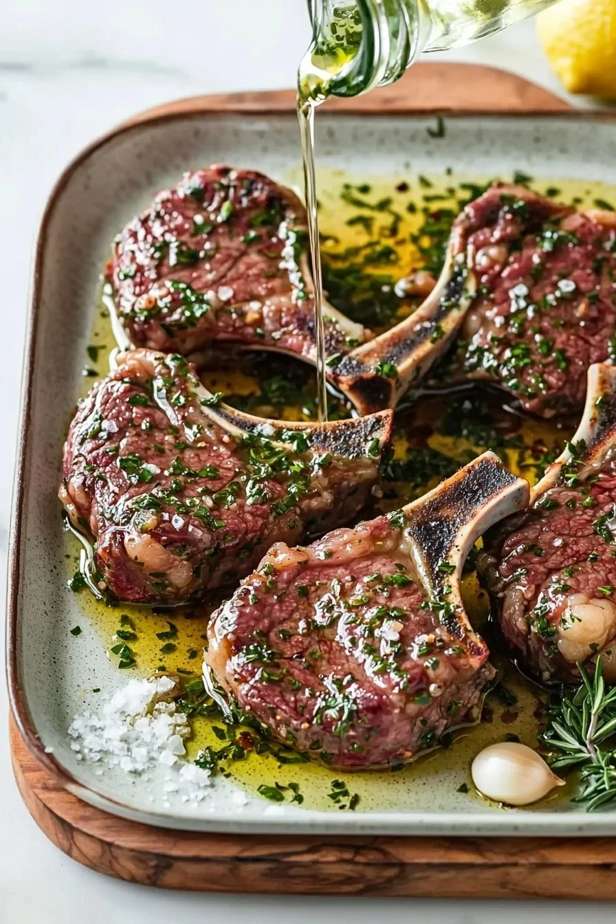 Delicious marinated lamb loin chops ready to cook or serve