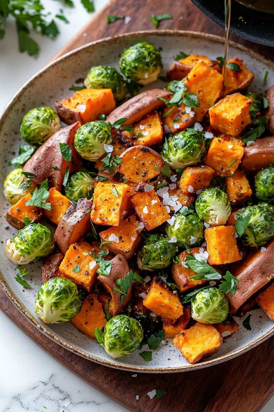 Sweet Potato Brussels Sprout Hash