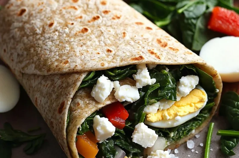 Healthy Starbucks spinach feta wrap with fresh ingredients and wholesome flavors