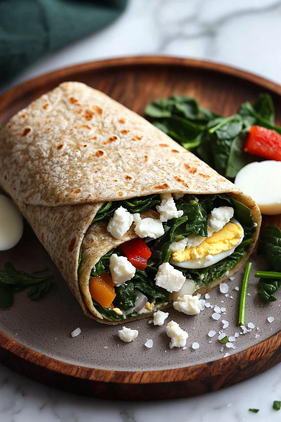 Healthy Starbucks spinach feta wrap with fresh ingredients and wholesome flavors