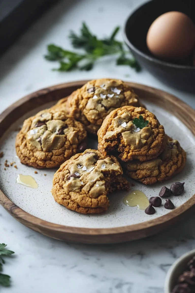Freshly baked pumpkin spice cookies arranged on a plate