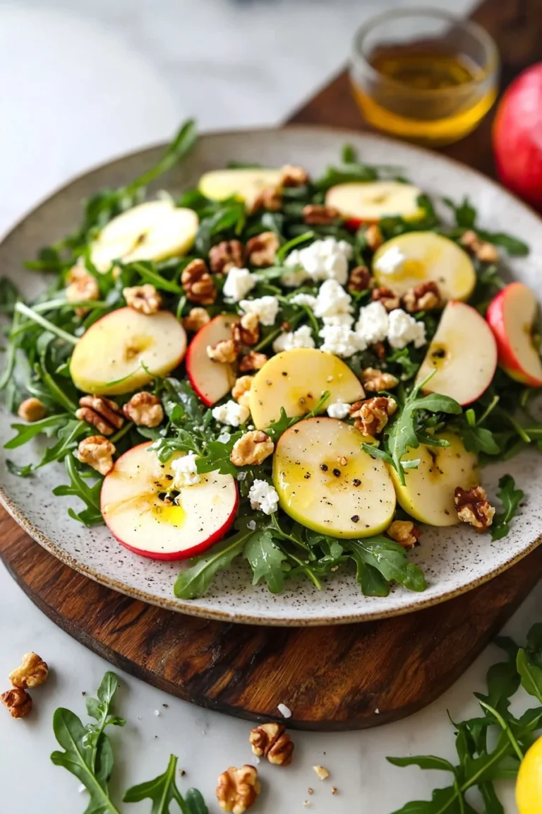 Delicious apple arugula salad with fresh ingredients and vibrant colors