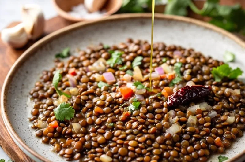 Delicious smoky chipotle lentils served in a bowl