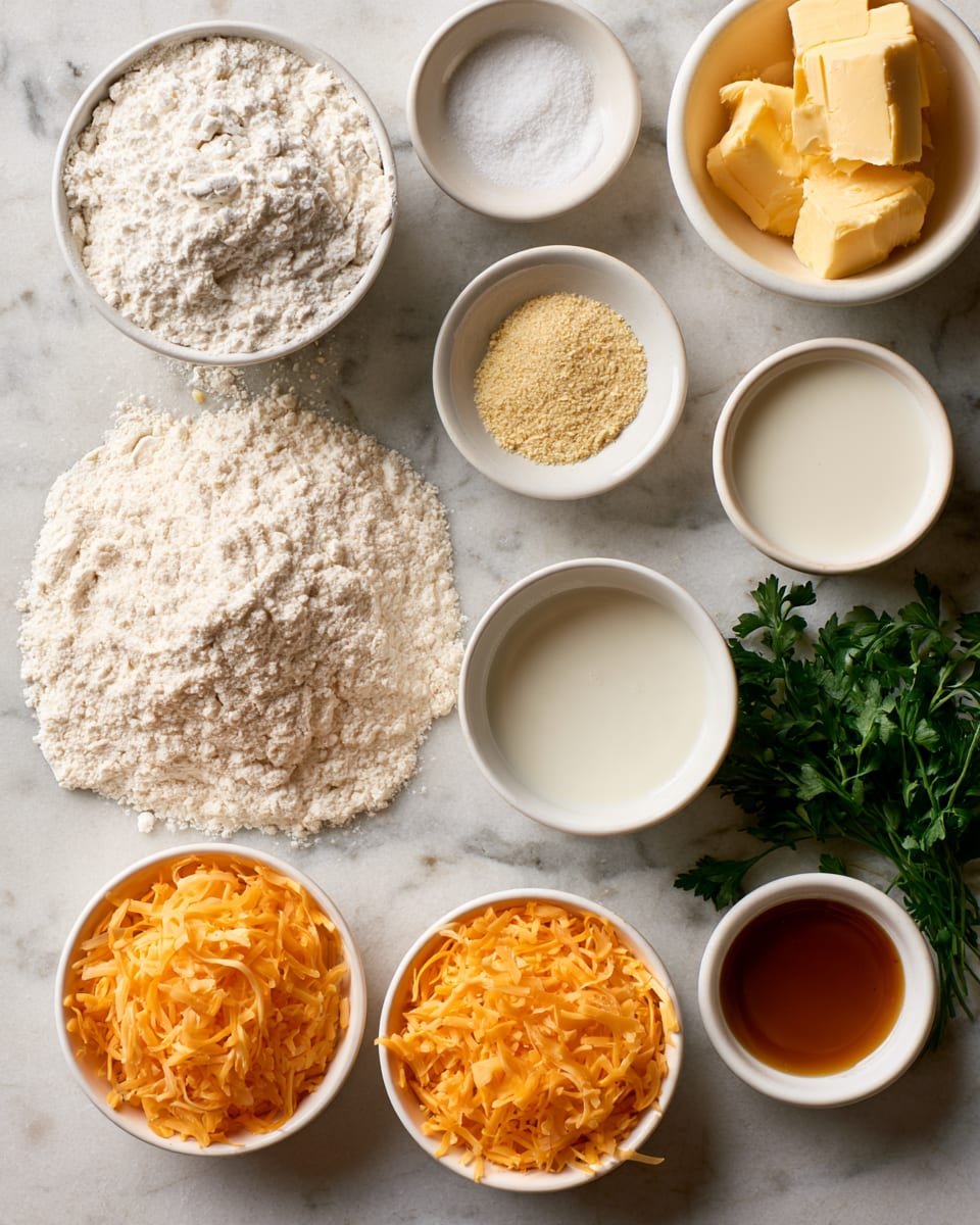 Ingredients for Copycat Red Lobster Biscuits with Garlic Butter Brush