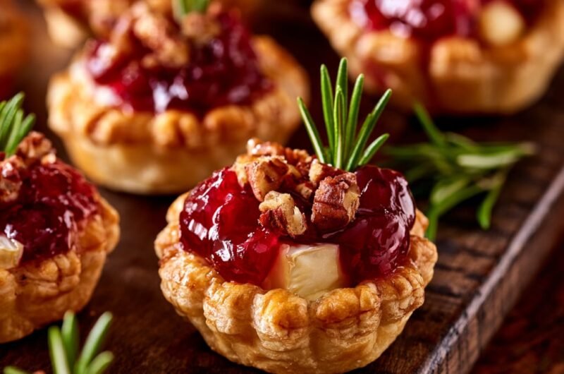 Easy Cranberry Brie Bites | Thanksgiving Appetizers