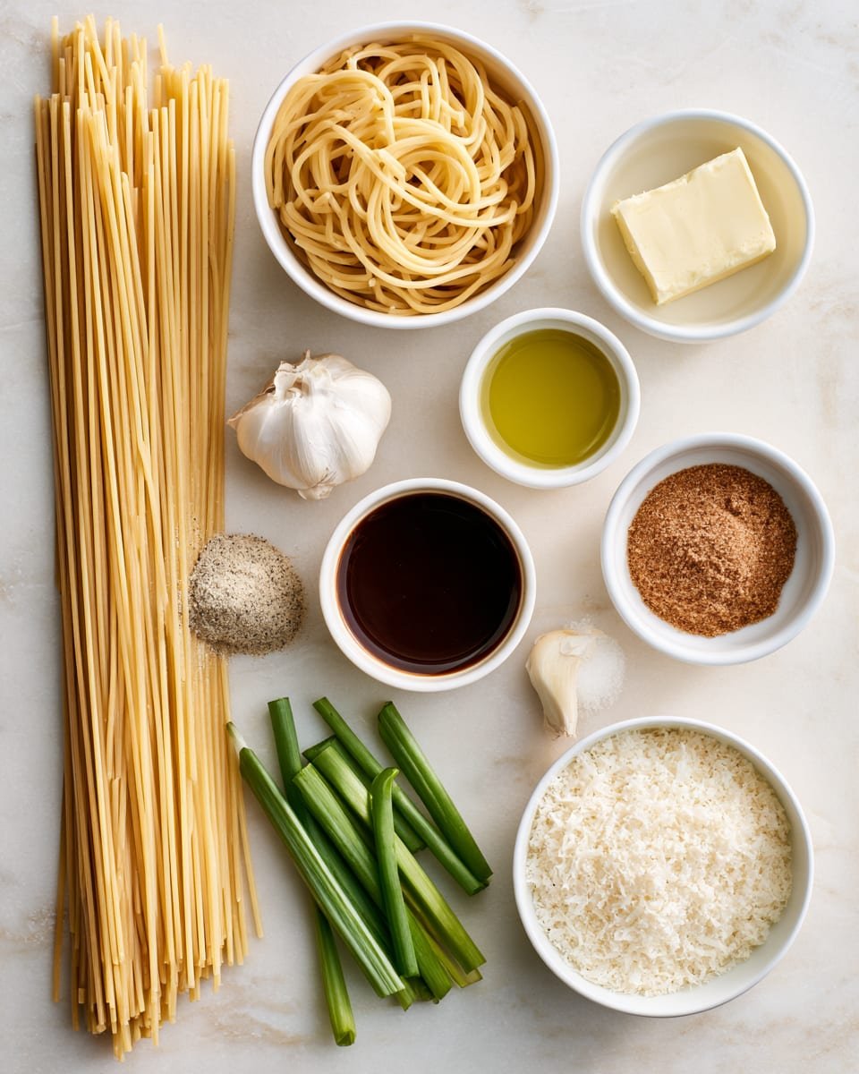 Ingredients for Easy Garlic Noodles | Quick Weeknight Dinner