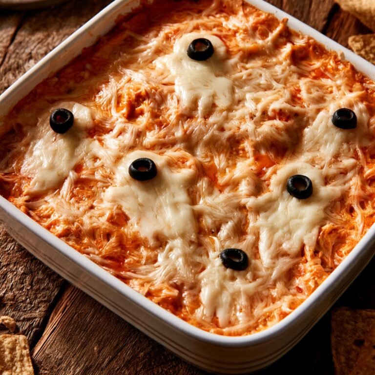 Easy Halloween Buffalo Chicken Dip | Spooky Party Appetizer