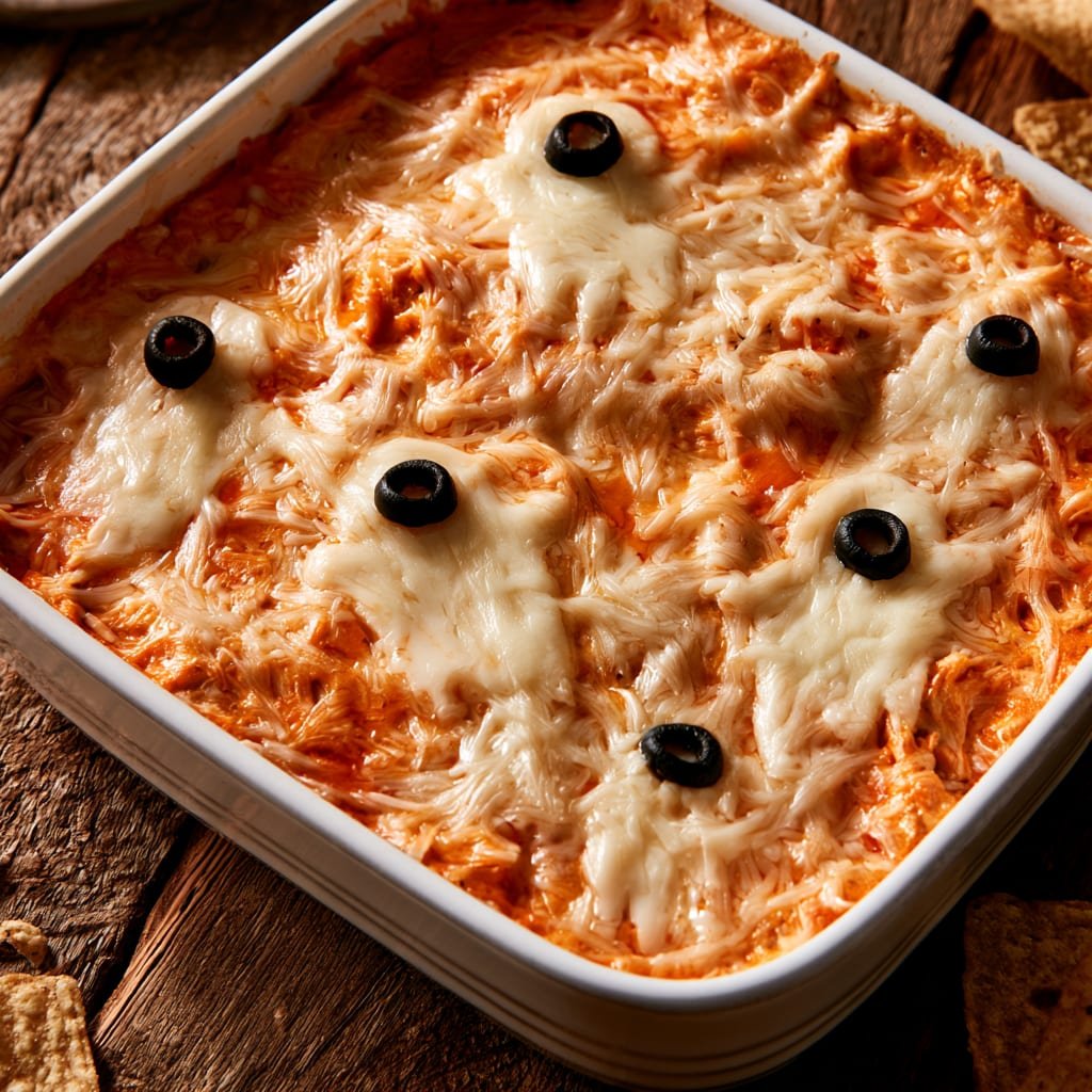 Easy Halloween Buffalo Chicken Dip | Spooky Party Appetizer