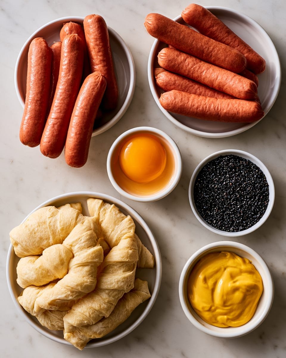 Ingredients for Easy Halloween Mummy Hot Dogs | Spooky Party Snacks