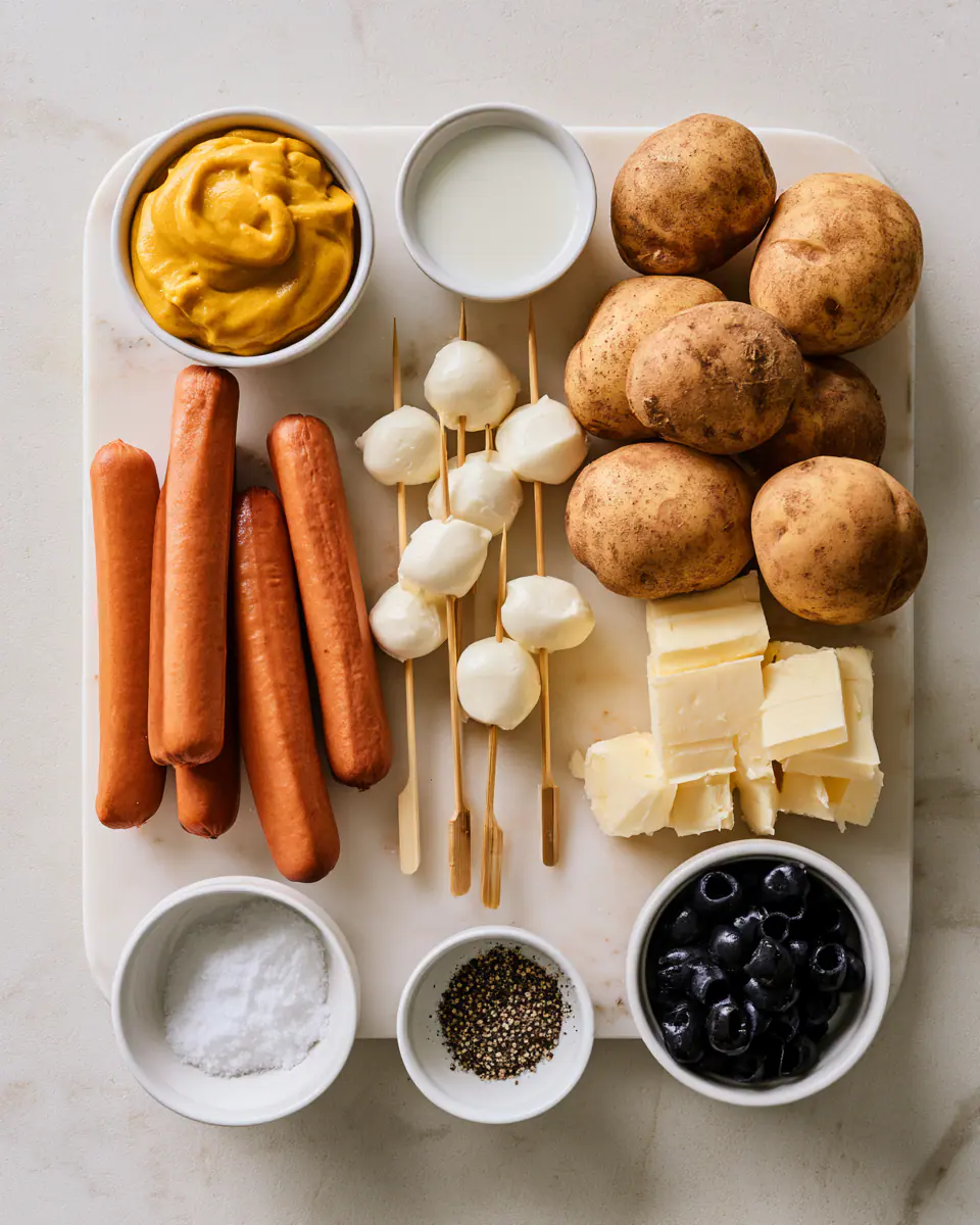 Ingredients for Easy Hot Dog Ghosts | Spooky Halloween Dinner