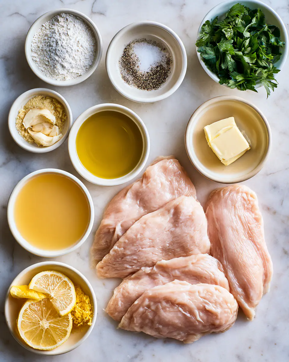 Ingredients for Easy Lemon Chicken Skillet | Weeknight Family Dinner