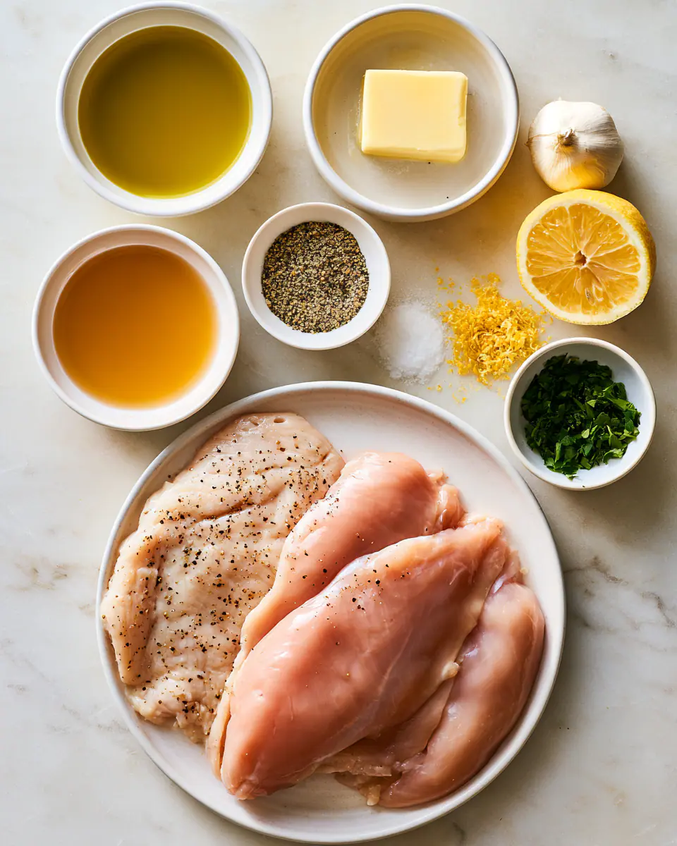 Ingredients for Easy Lemon Pepper Chicken Breast | Weeknight Dinner