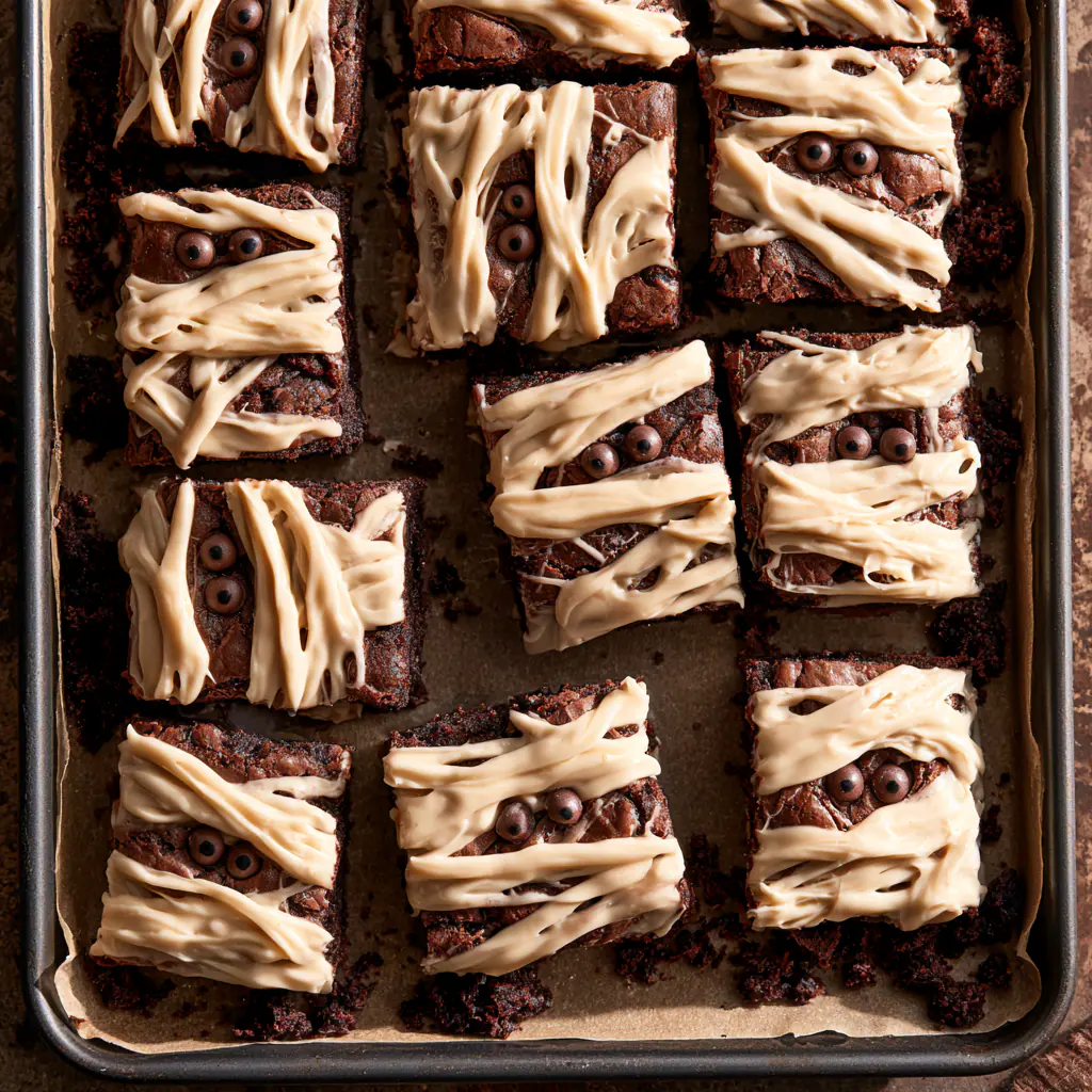Easy Mummy Brownies | Halloween Party Treat