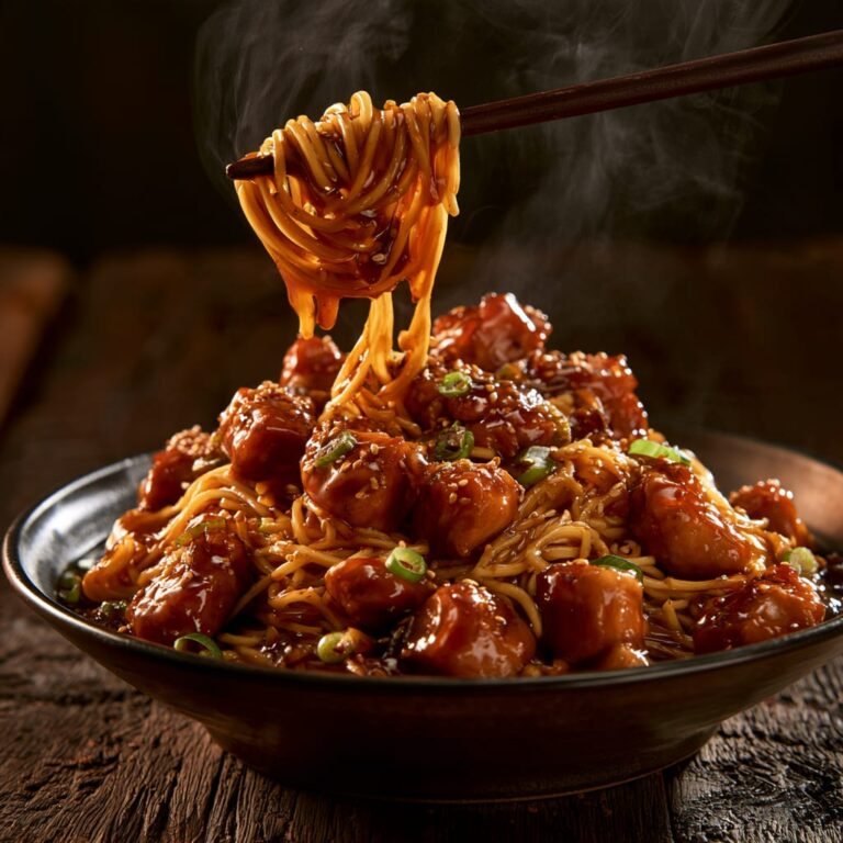 Garlic Noodles with Chicken | Easy Sticky Weeknight Dinner