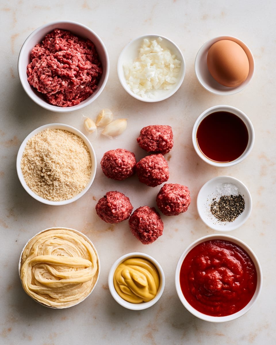 Ingredients for Halloween Potluck Mummy Meatballs Everyone Will Grab First