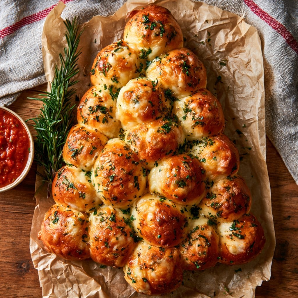 Holiday Appetizer: Cheesy Pull Apart Christmas Bread