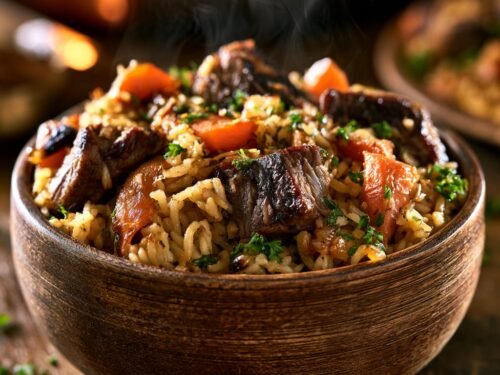 One Pot Beef and Rice Pilaf Everyone Asks For