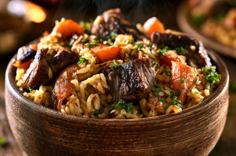 One Pot Beef and Rice Pilaf Everyone Asks For