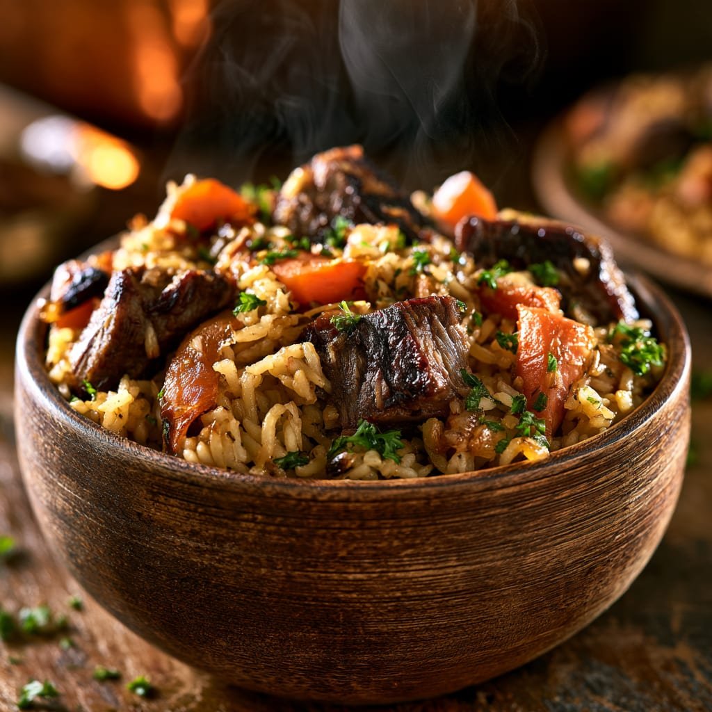 One Pot Beef and Rice Pilaf Everyone Asks For