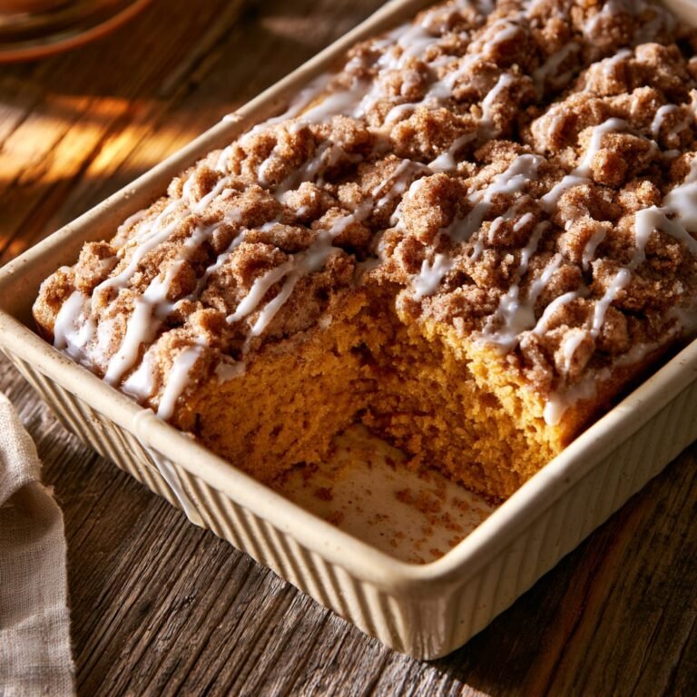 Pumpkin Coffee Cake with Cinnamon Crumb Topping