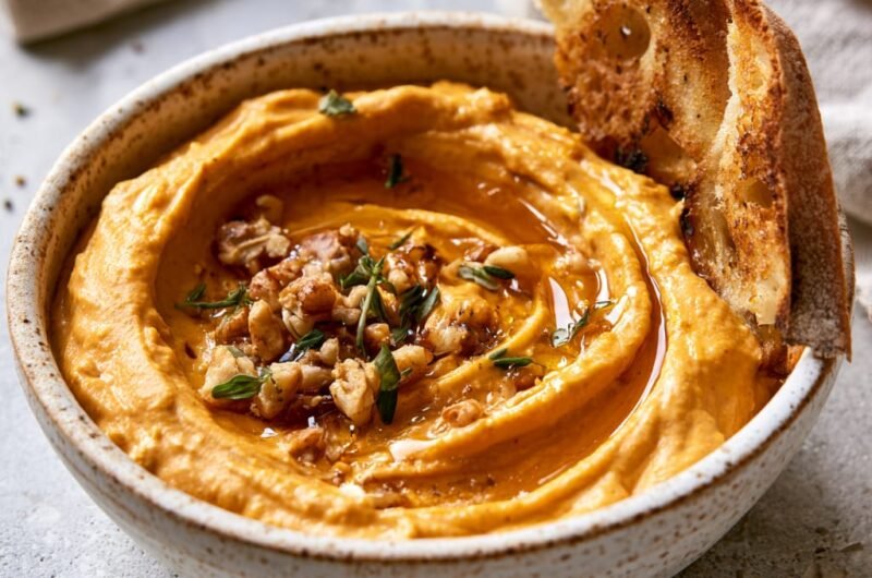 Pumpkin Whipped Feta Dip: Easy Fall Appetizer with Just 5 Ingredients