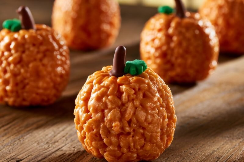 Rice Krispie Treat Pumpkins: Easy Halloween Snack for Kids