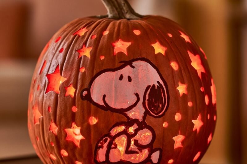Snoopy Pumpkin Carving Pattern Plus Roasted Pumpkin Seeds Recipe