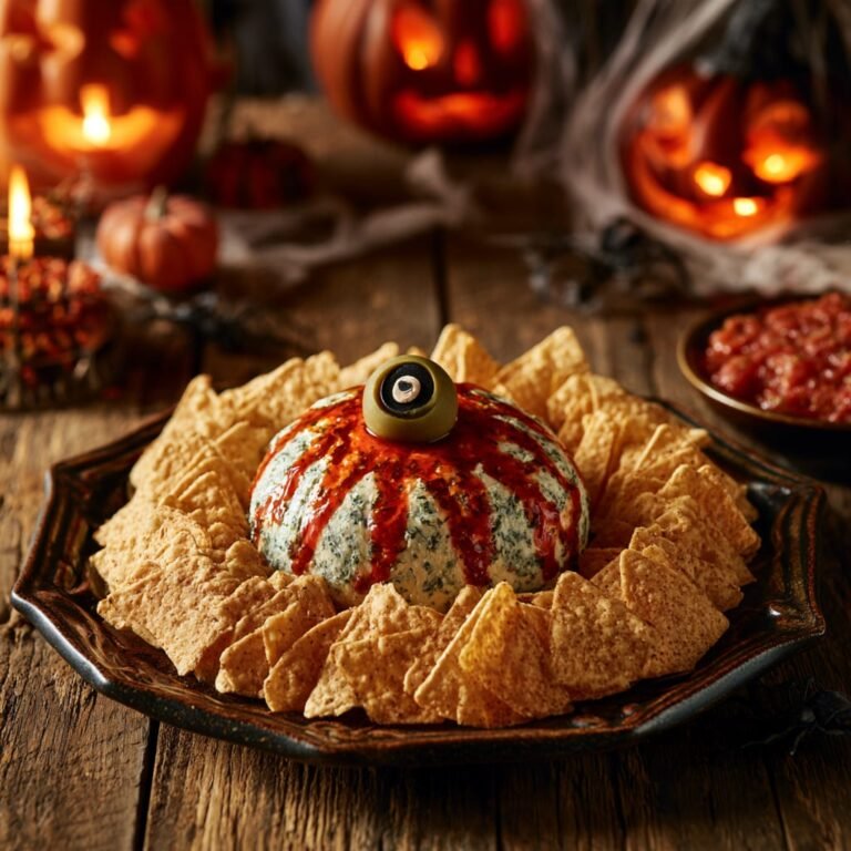 Spooky Halloween Eyeball Cheese Ball | Easy Party Appetizer